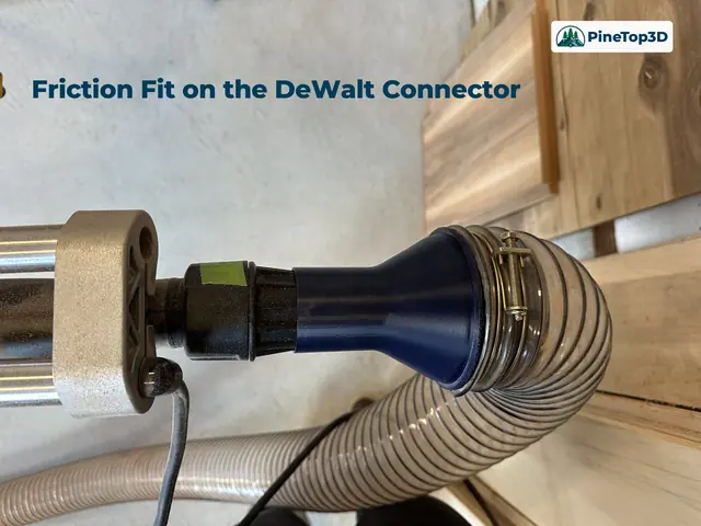 Friction fit on the DeWalt connector