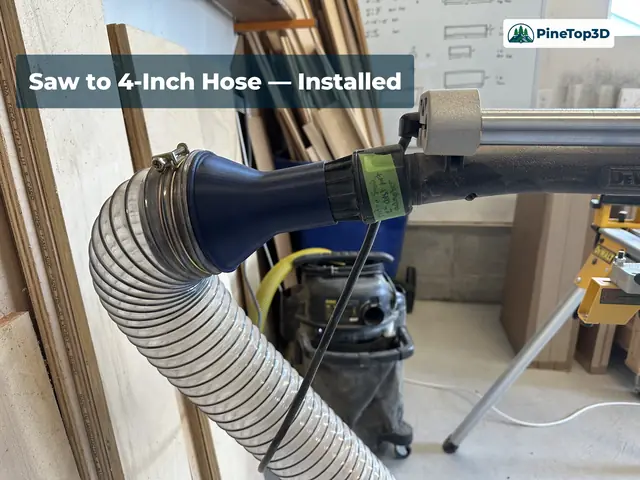 Saw to 4-inch hose — installed
