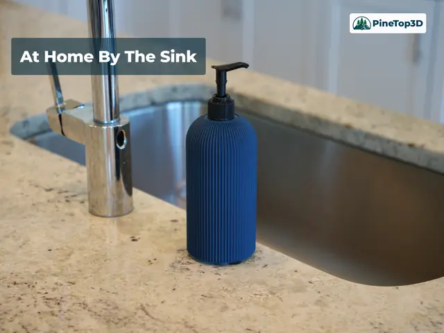At home by the kitchen sink