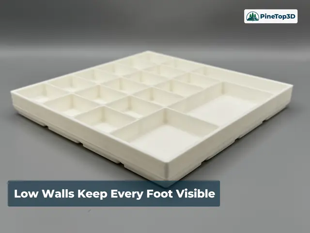 Low walls keep every foot visible