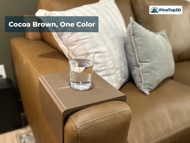 Cocoa Brown tray with a glass