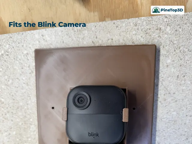 Blink Outdoor 4 seated in the printed cradle